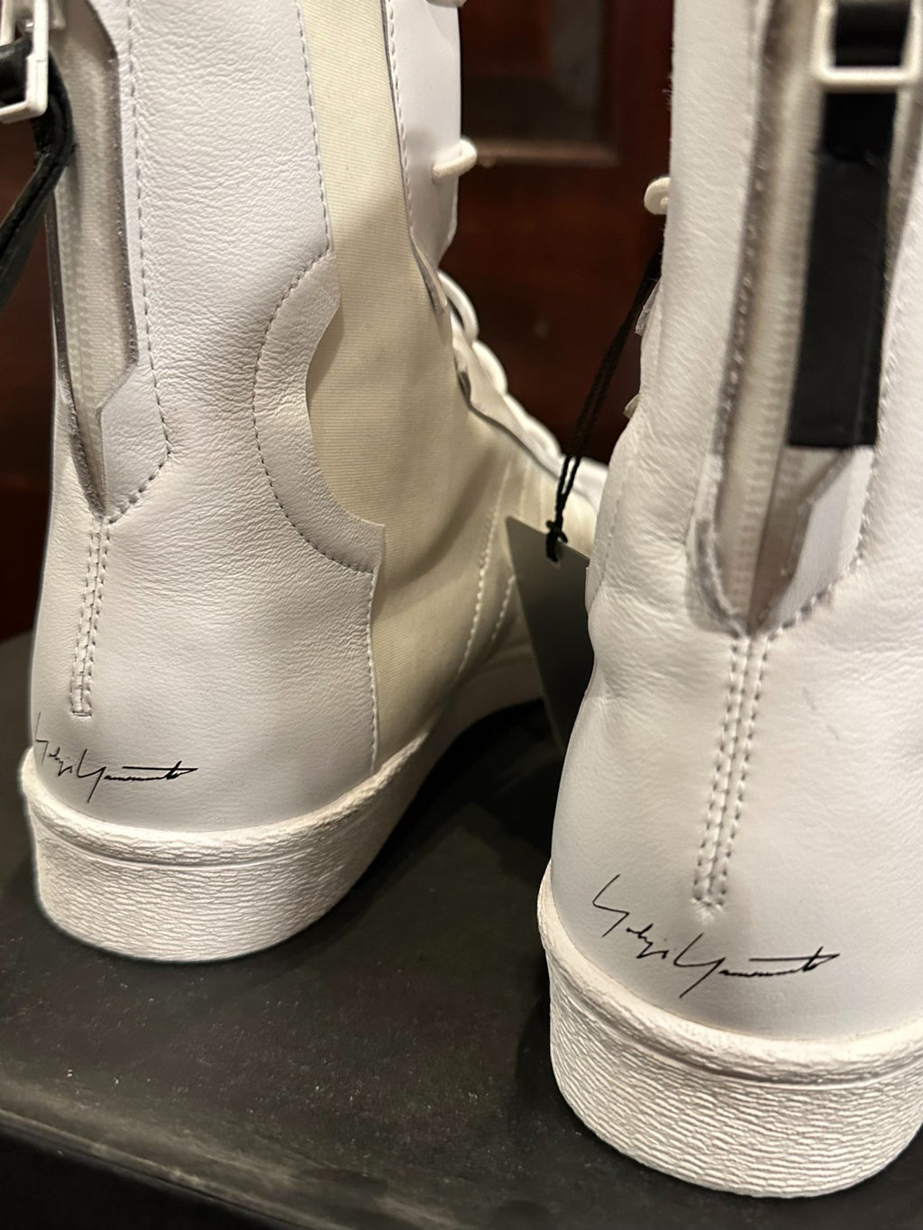 Yohji Yamamoto × Adidas Y3 White Punk Superstar Shell-Toe Leather Sneakers