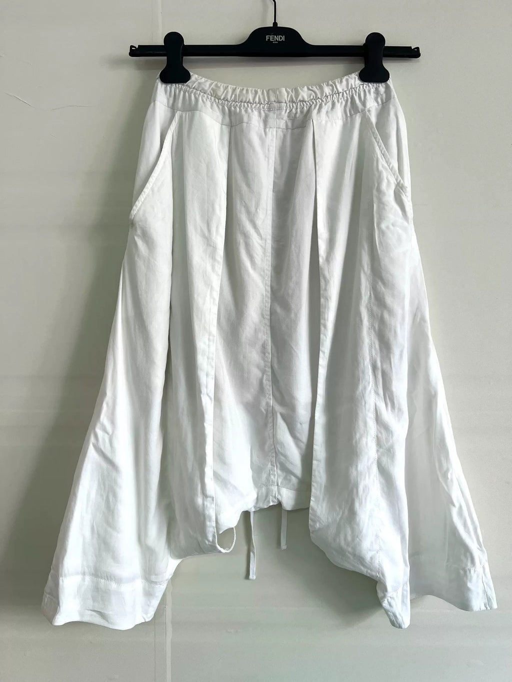 Julius_7 Double-Layer Structure Inkjet Printed Cropped Pants