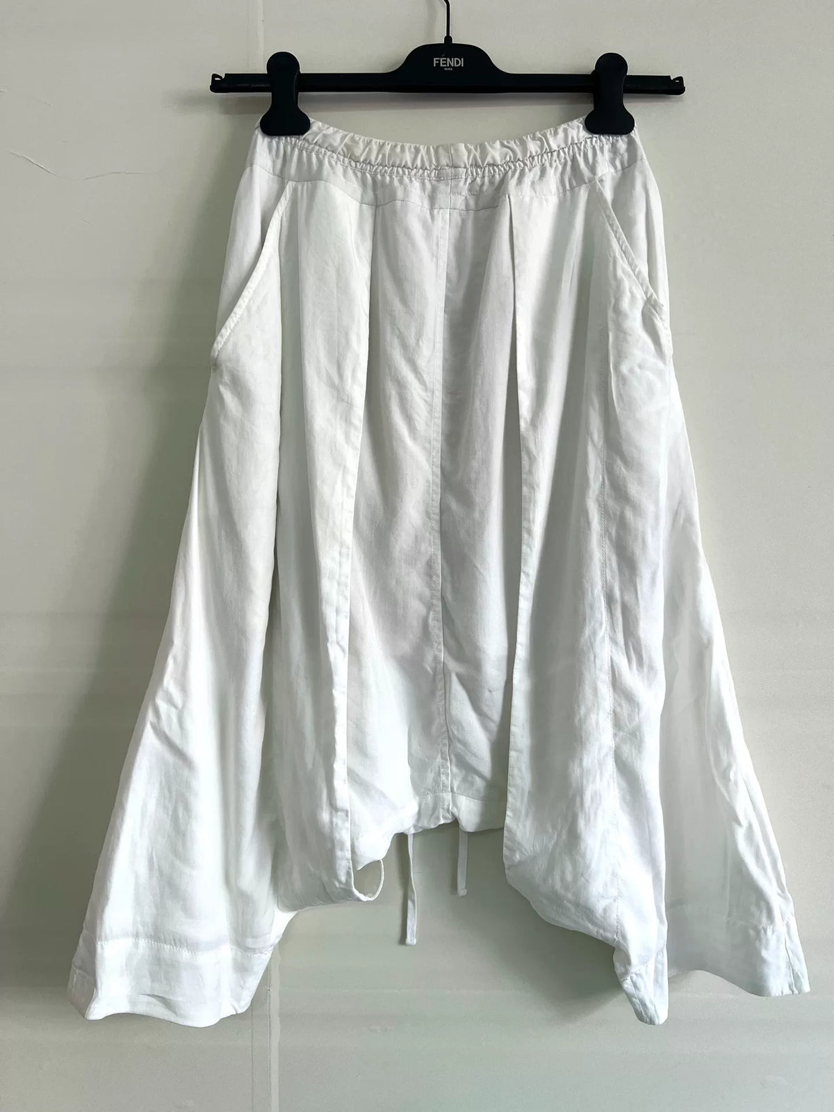 Julius_7 Double-Layer Structure Inkjet Printed Cropped Pants