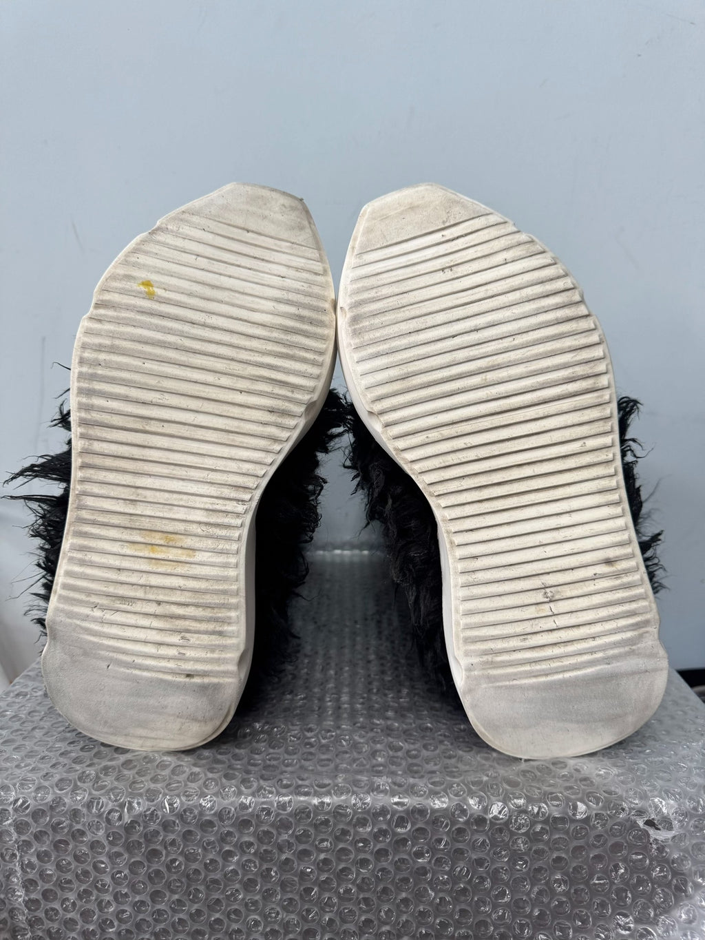 Rick Owens Platform Fuzzy 22FW elephant leg boots