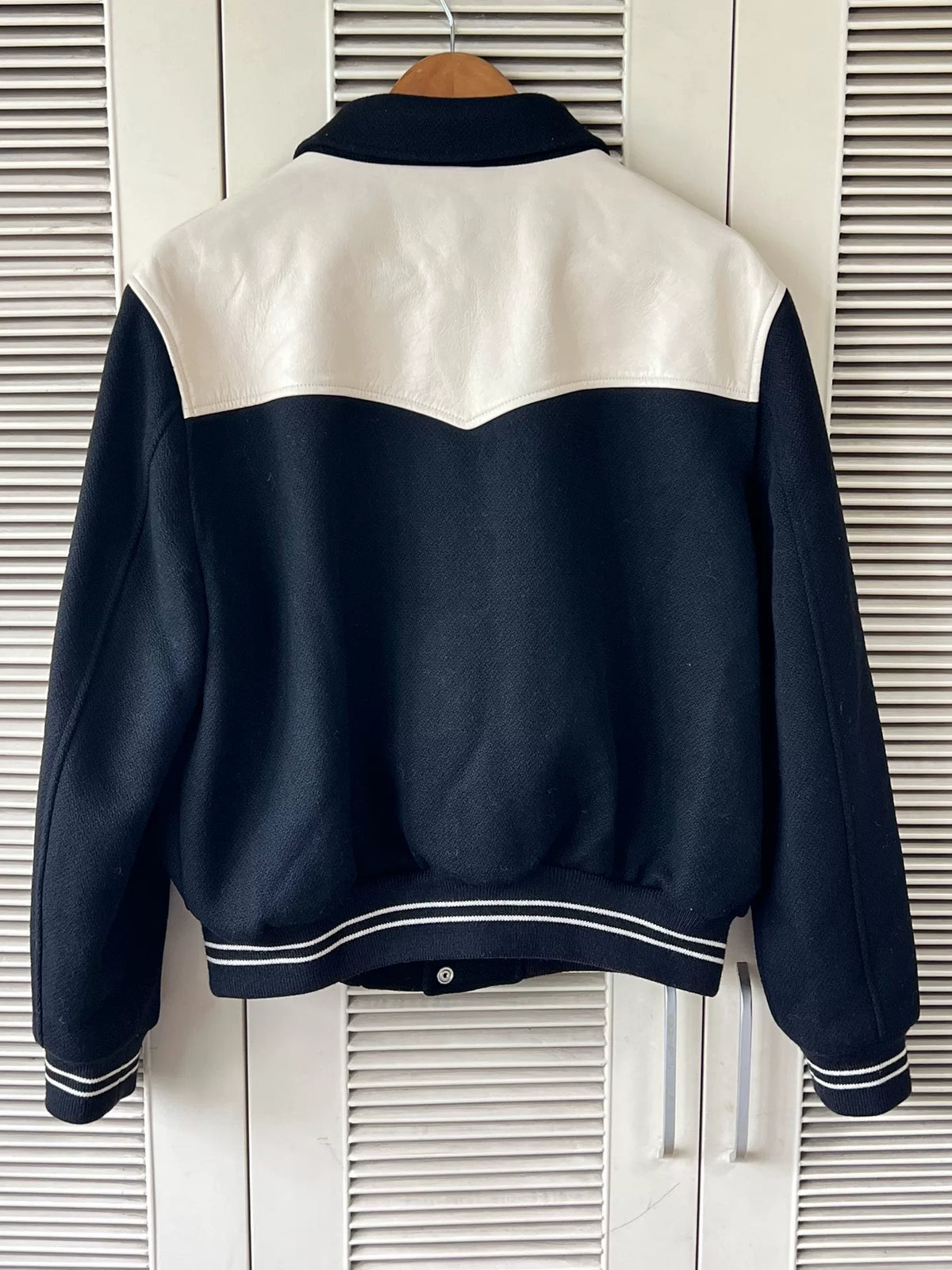 Celine Wool and Lambskin Baseball Jacket