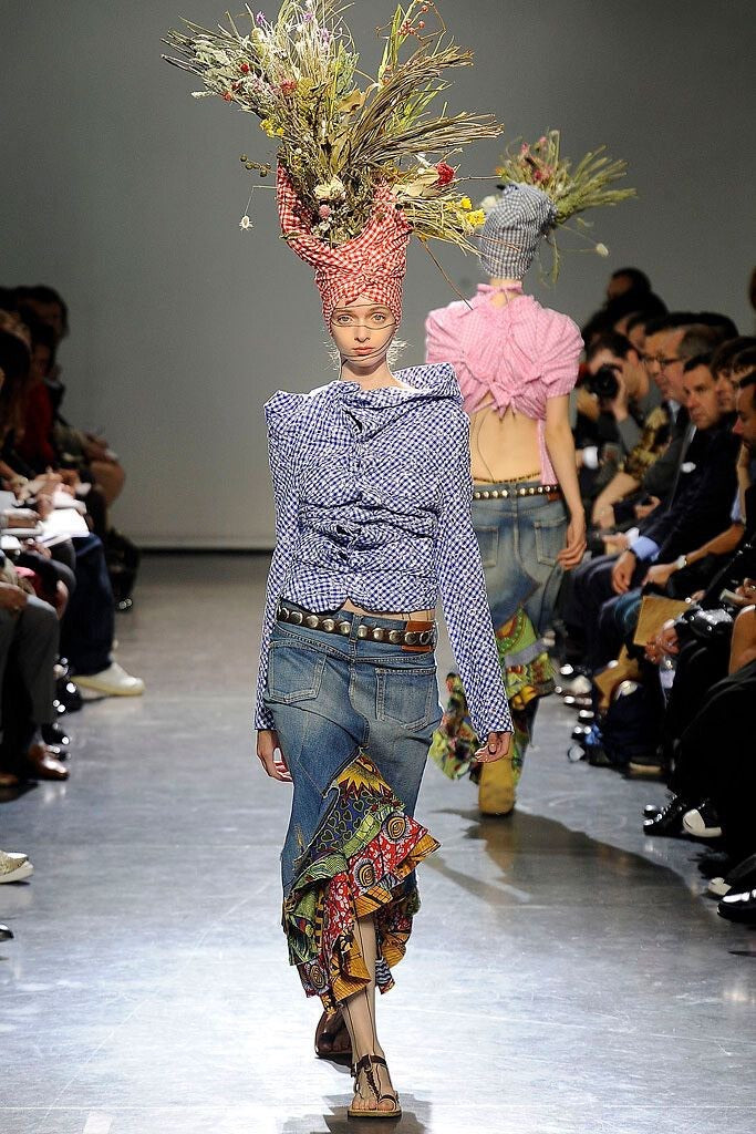 Junya Watanabe Plaid Embroidered Distorted Top - Devines