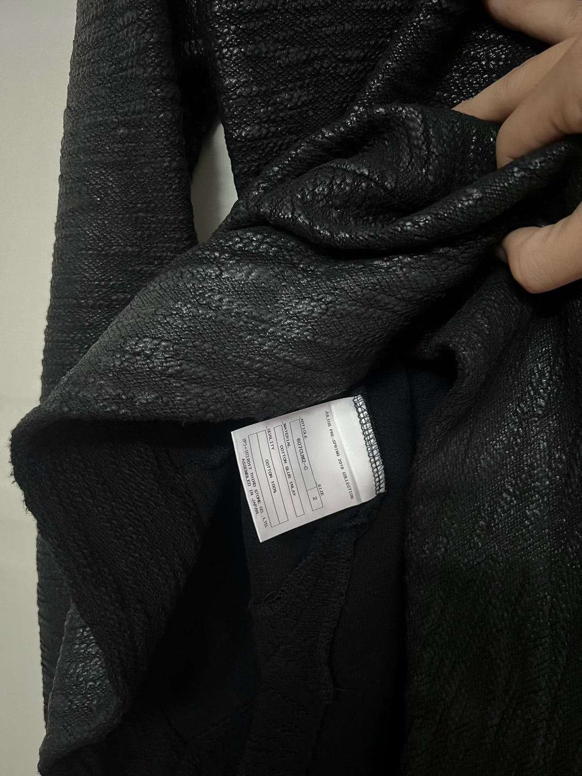 Julius SS18 Long Sleeve Cotton Waxed T-Shirt