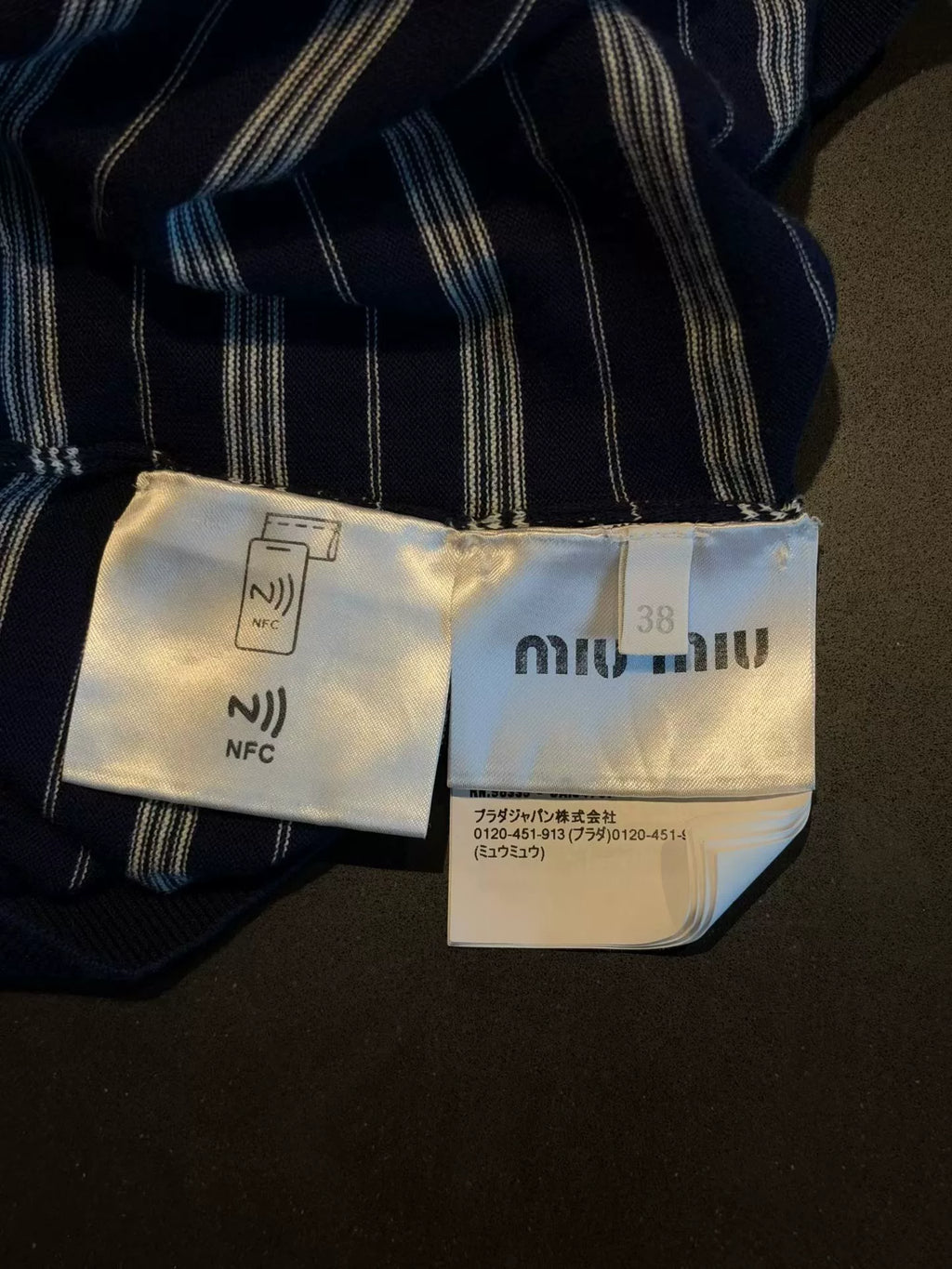 Miu Miu Striped Knit Sweater