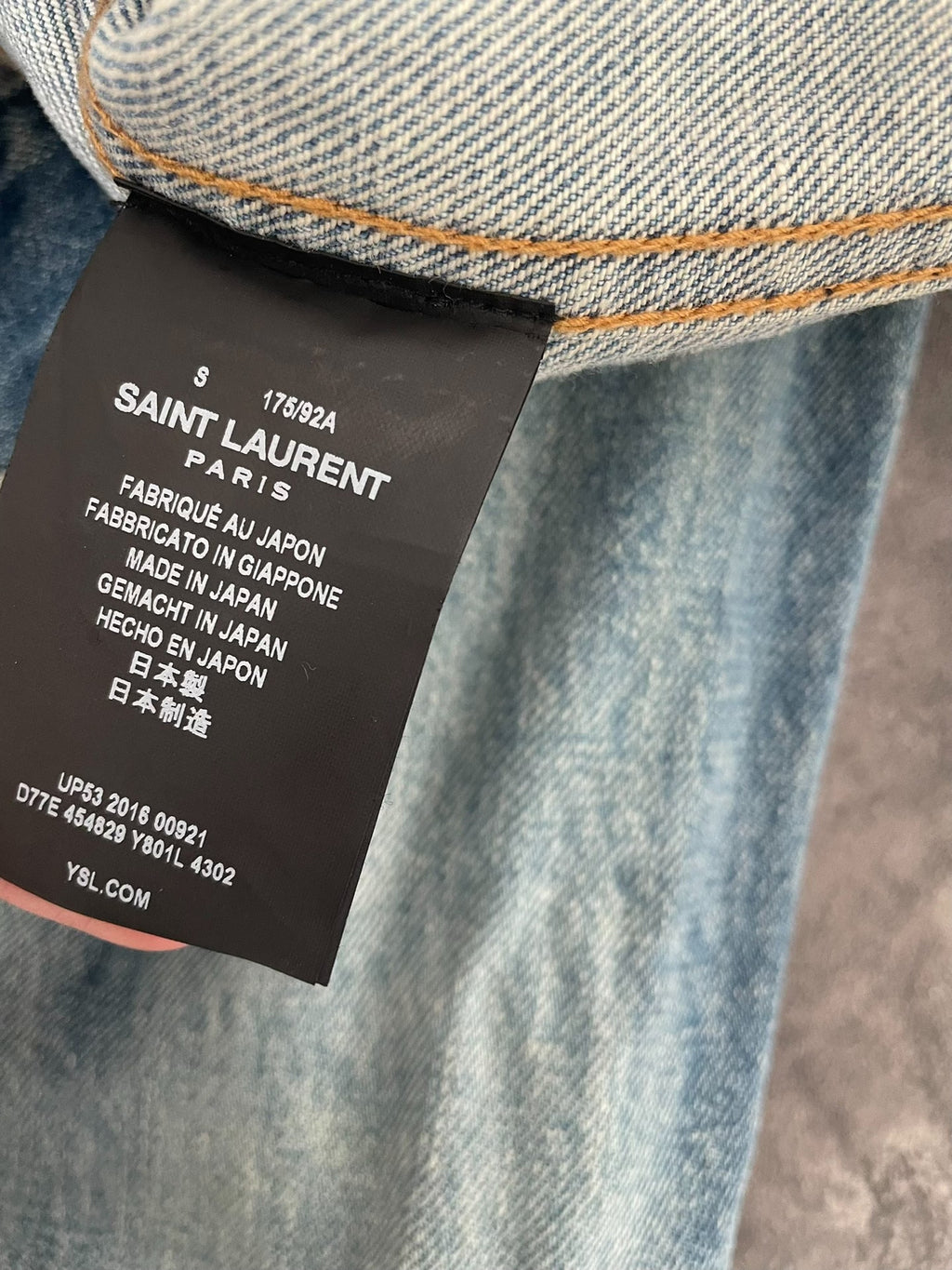 Saint Laurent SS17 Distressed Sweet Dreams  Denim Jacket