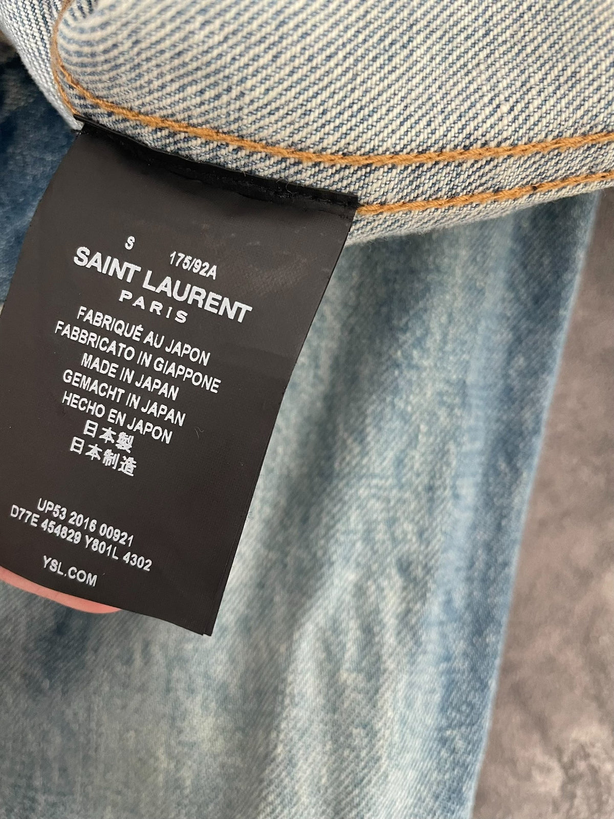 Saint Laurent SS17 Distressed Sweet Dreams  Denim Jacket