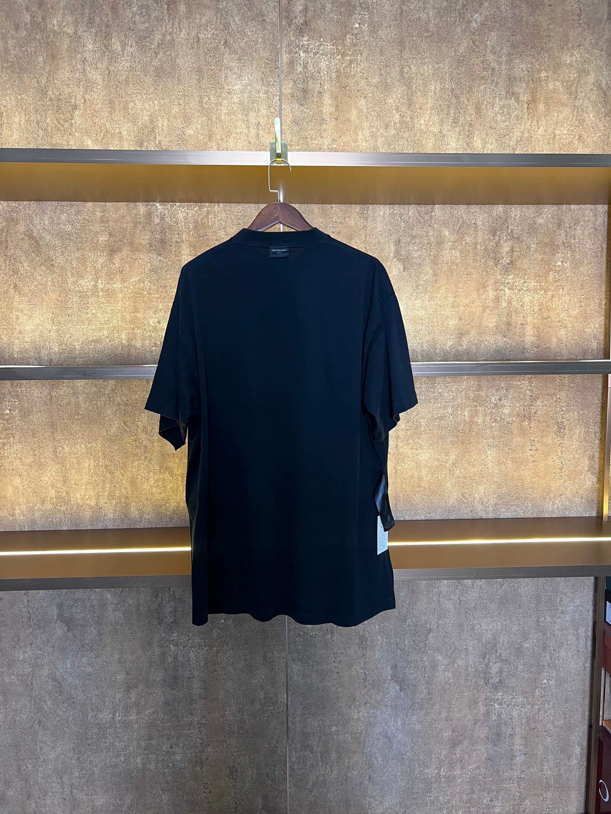 Balenciaga Black Logo Short Sleeve Top