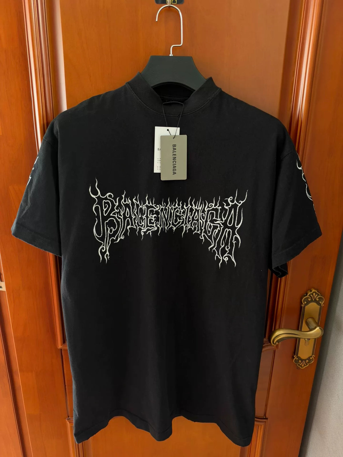 Balenciaga Sanskrit Flame Short Sleeve Top
