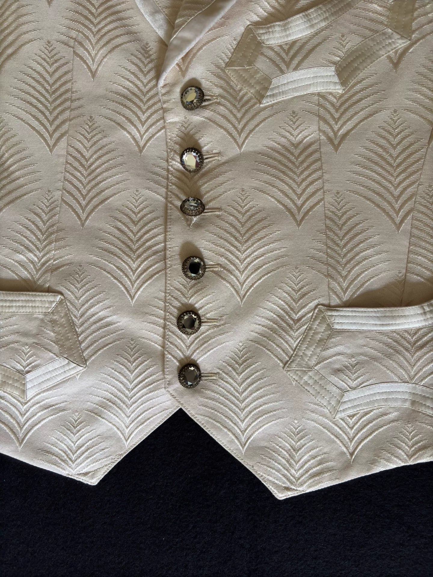 Number Nine 09SS Medieval Court White Button Silk Vest