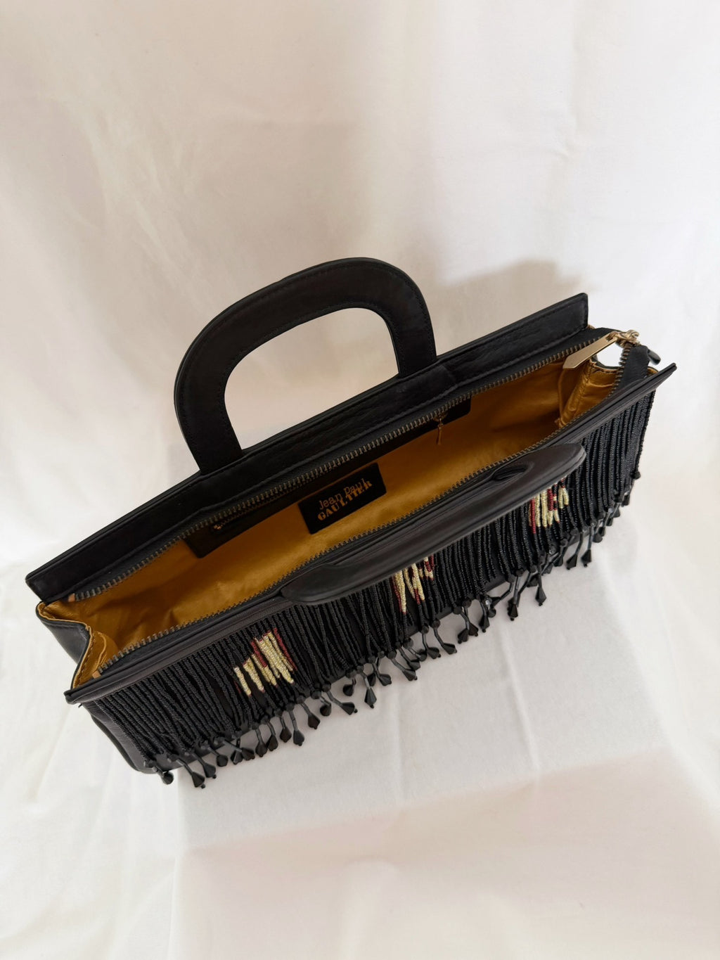 Jean Paul Gaultier 90s Beige Fringe Tote Bag