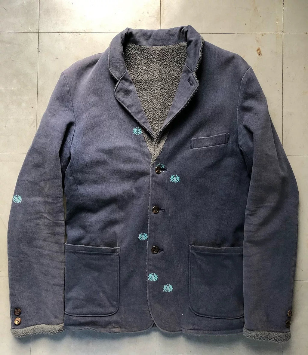 undercover fleece embroidered ladybug suit jacket