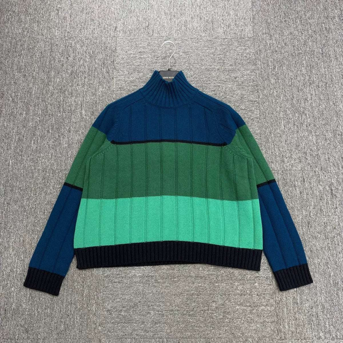 Loro Piana BABYCASHMERE Three-Color Patchwork Cashmere Knit Sweater