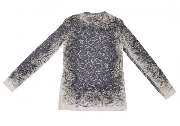 Jean Paul Gaultier Vintage Blue Floral Mesh Top