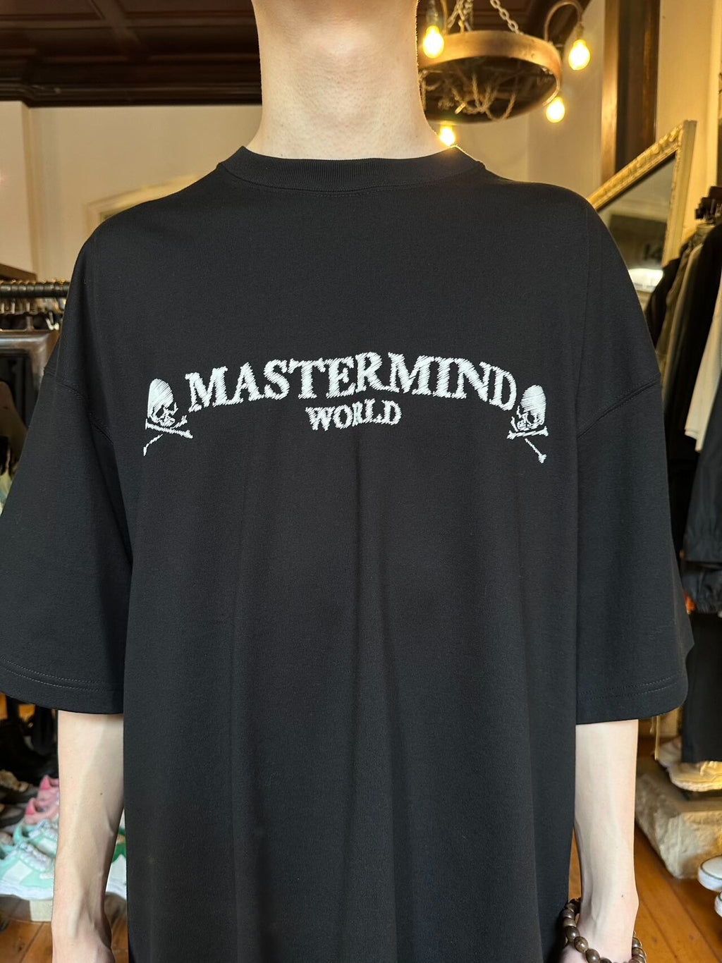 Mastermind World FW25 Black DAYDREAM Hand Write Logo Oversized Cotton Tee