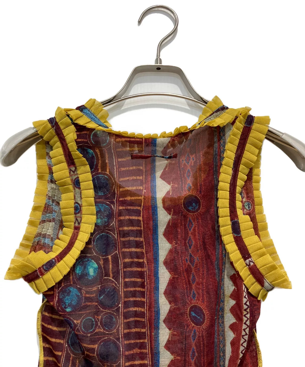 Jean Paul Gaultier Ruffled Mesh Sleeveless Top