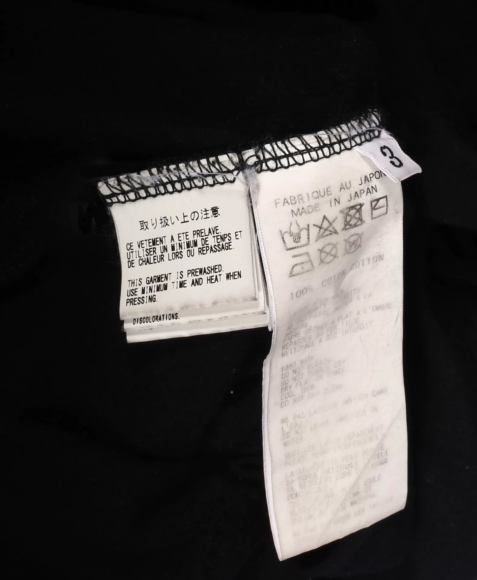Yohji Yamamoto Pour Homme Mainline Long Sleeve Slogan T-Shirt