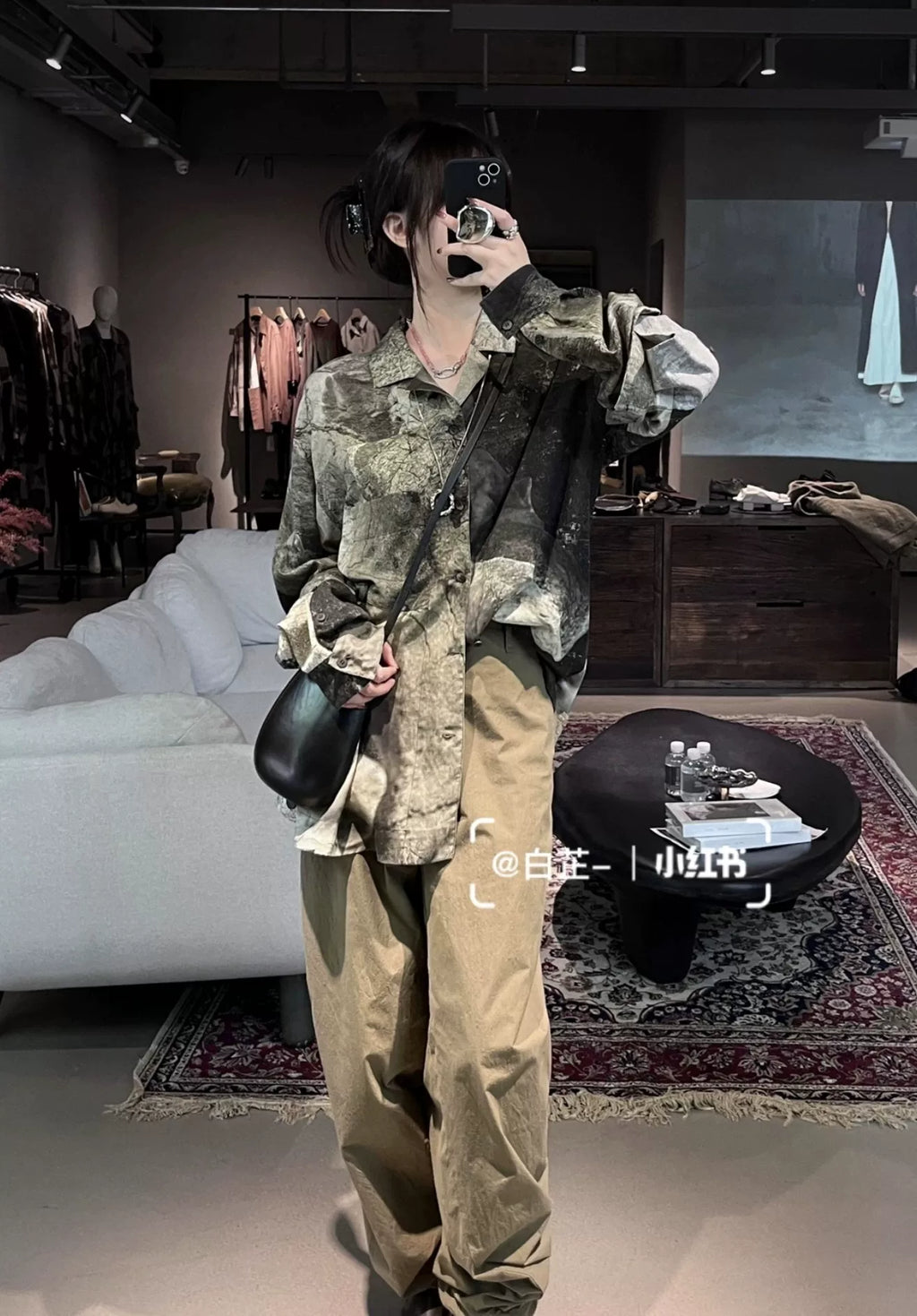 ziggy chen 21aw Taihu Stone Double-Wear Shirt