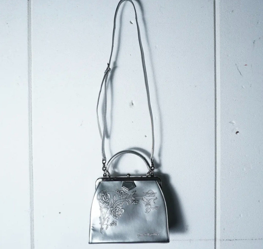 Jean Paul Gaultier Silver Gunflower Crossbody Bag