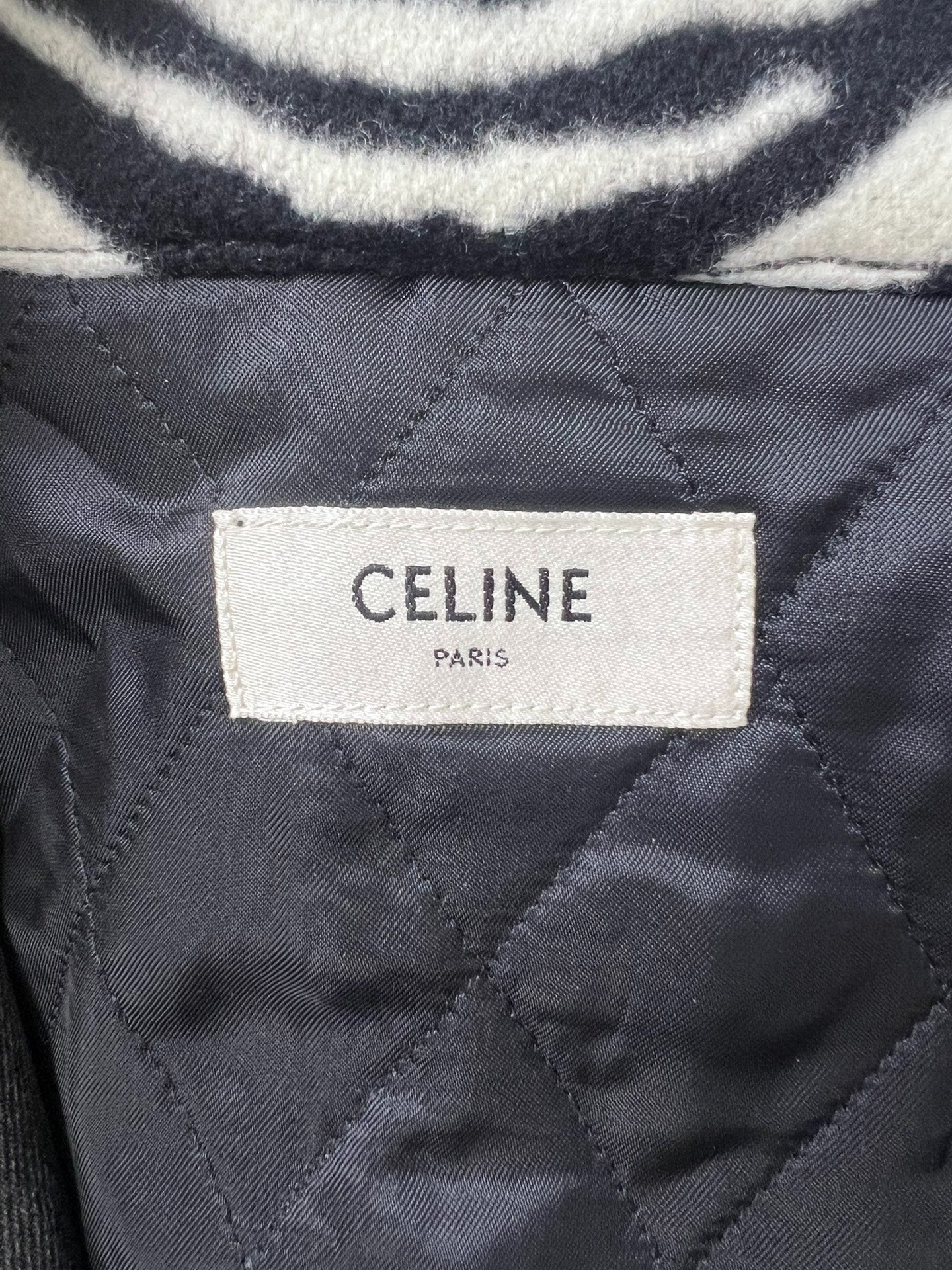 Celine 21FW Zebra Print Gray Denim Cotton Jacket
