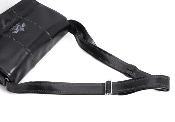 Jean Paul Gaultier Black Leather Dragon Sword Heart Crossbody Bag