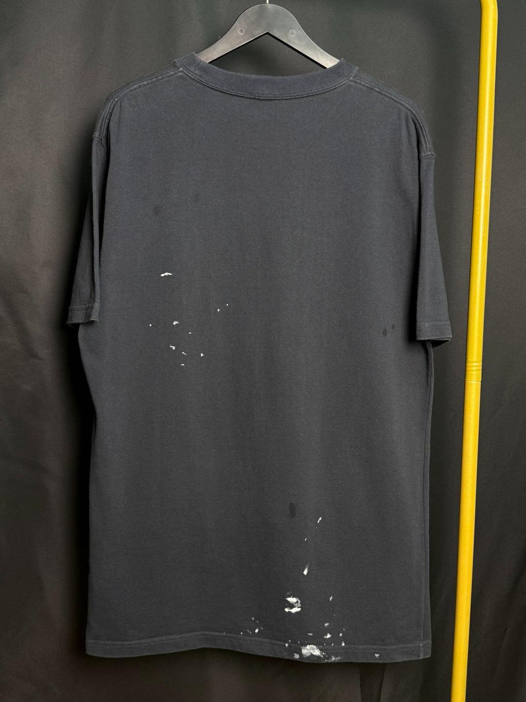 Dior X Travis Scott Paint-Splatter Short Sleeve Black T-Shirt