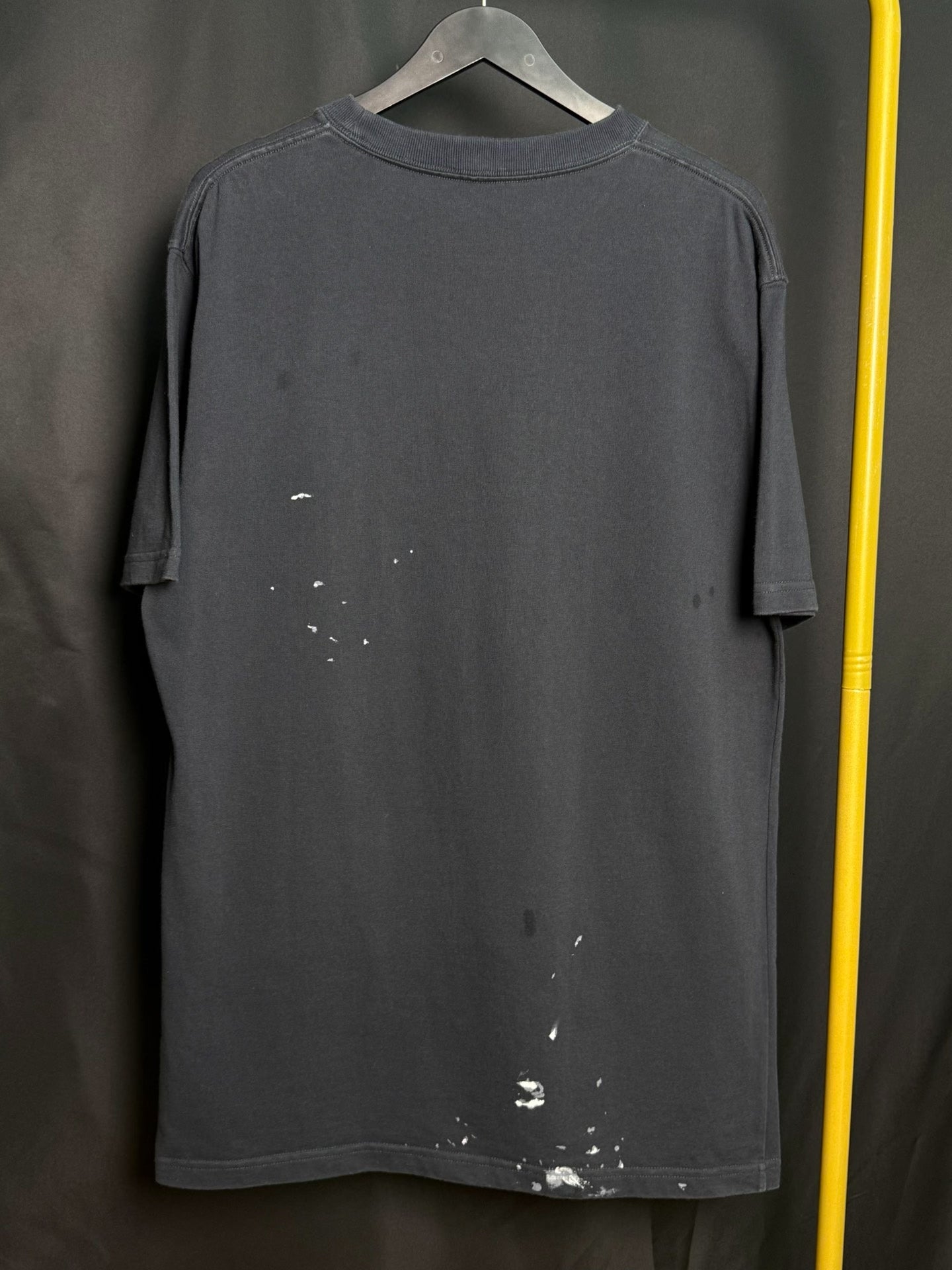 Dior X Travis Scott Paint-Splatter Short Sleeve Black T-Shirt