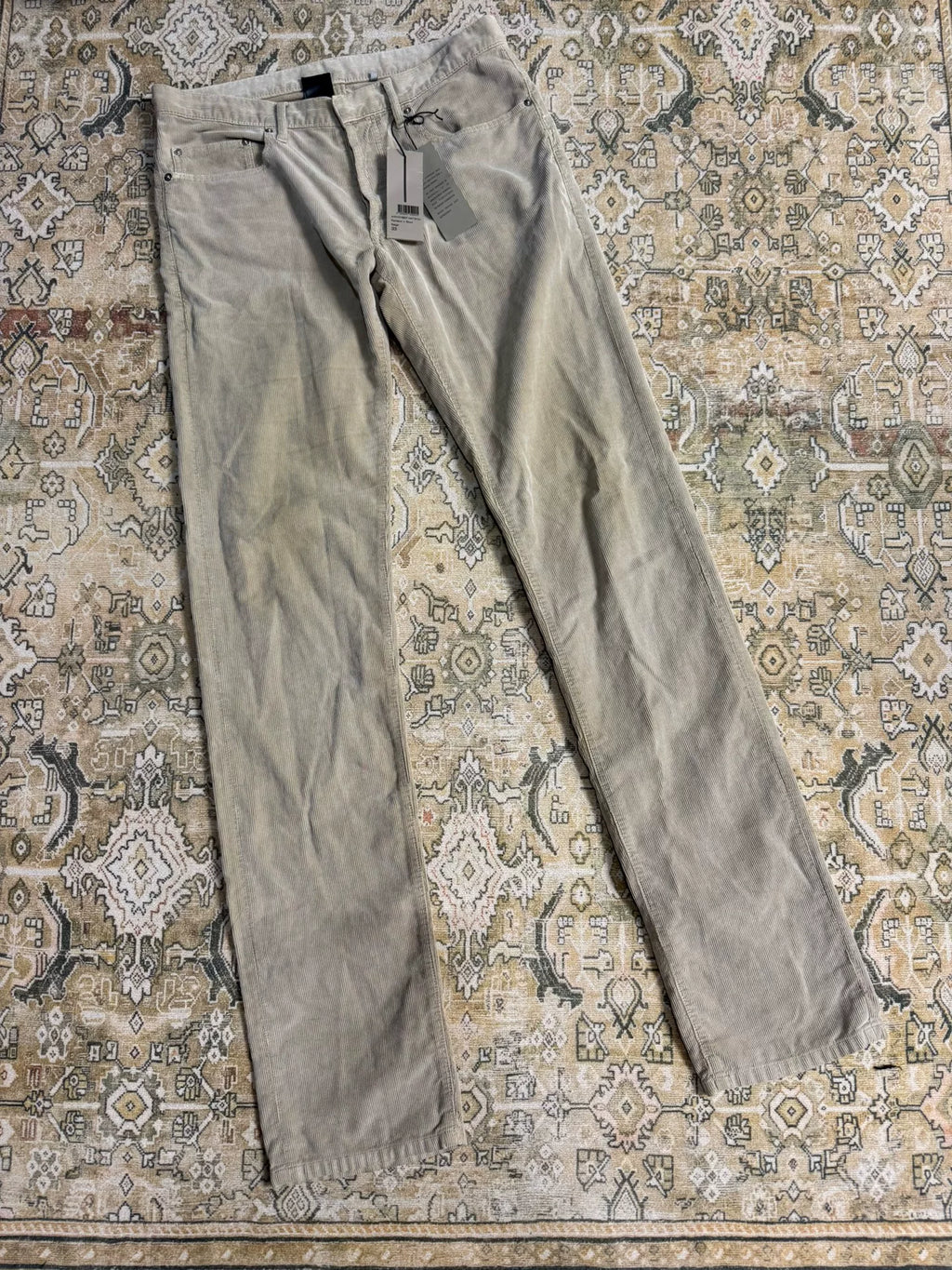 Dior Homme 05 Corduroy Distressed Denim Jeans