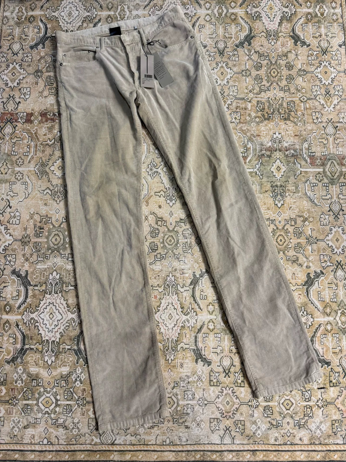 Dior Homme 05 Corduroy Distressed Denim Jeans