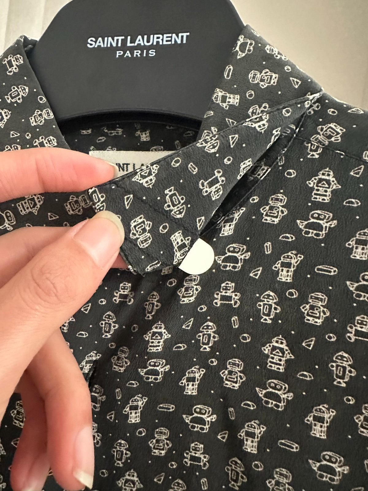 Saint Laurent SS19 Silk Doll Shirt
