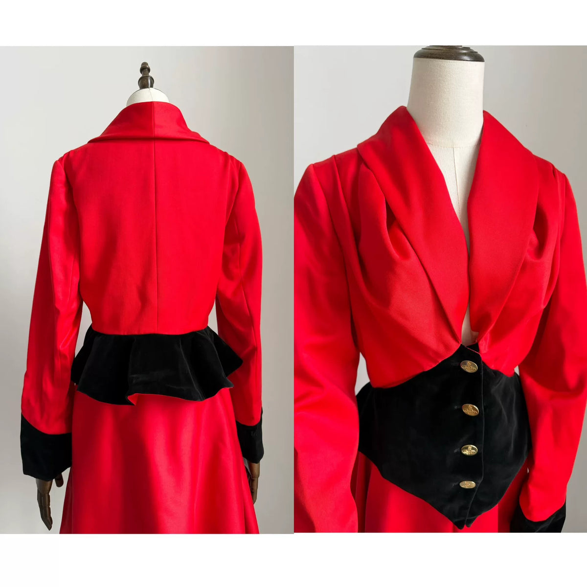 Vivienne Westwood 1995 Countess black velvet corset set