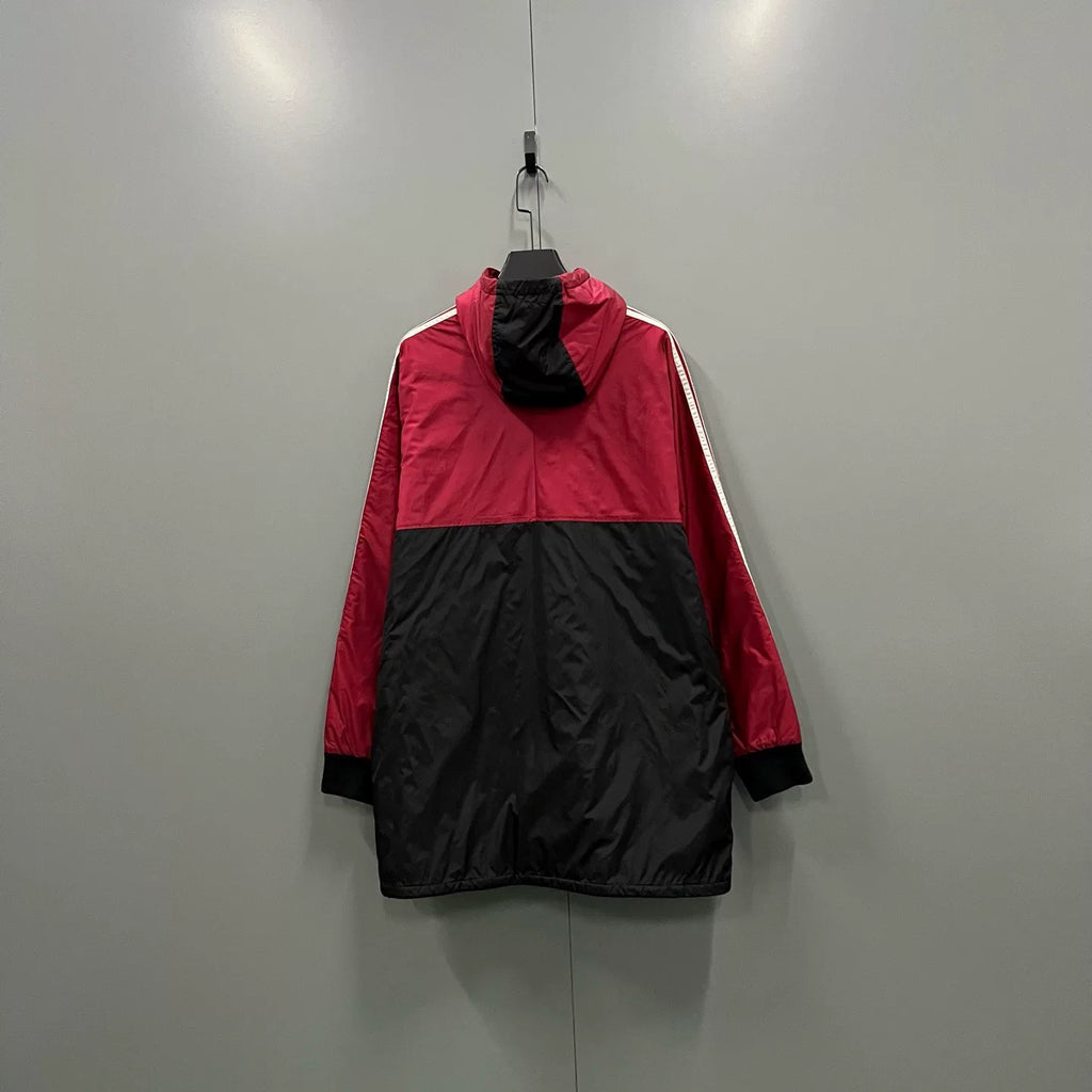 Gucci Color-Block Side Stripe Logo Hooded Jacket