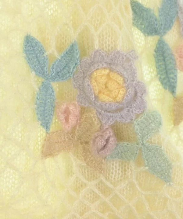 Issey Miyake 1980s Floral Embellished Knit Top