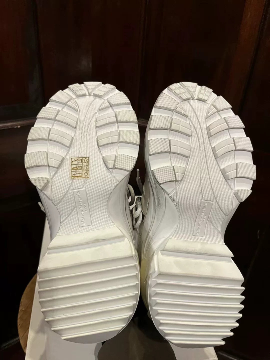 Maison Margiela FW19 White Retro Platform Sneakers