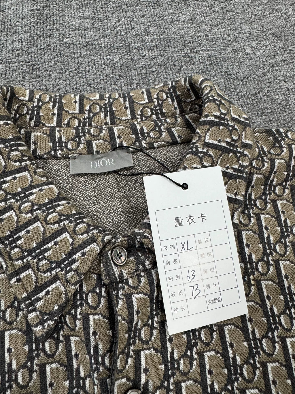 Dior All-Over Logo Long Sleeve Shirt