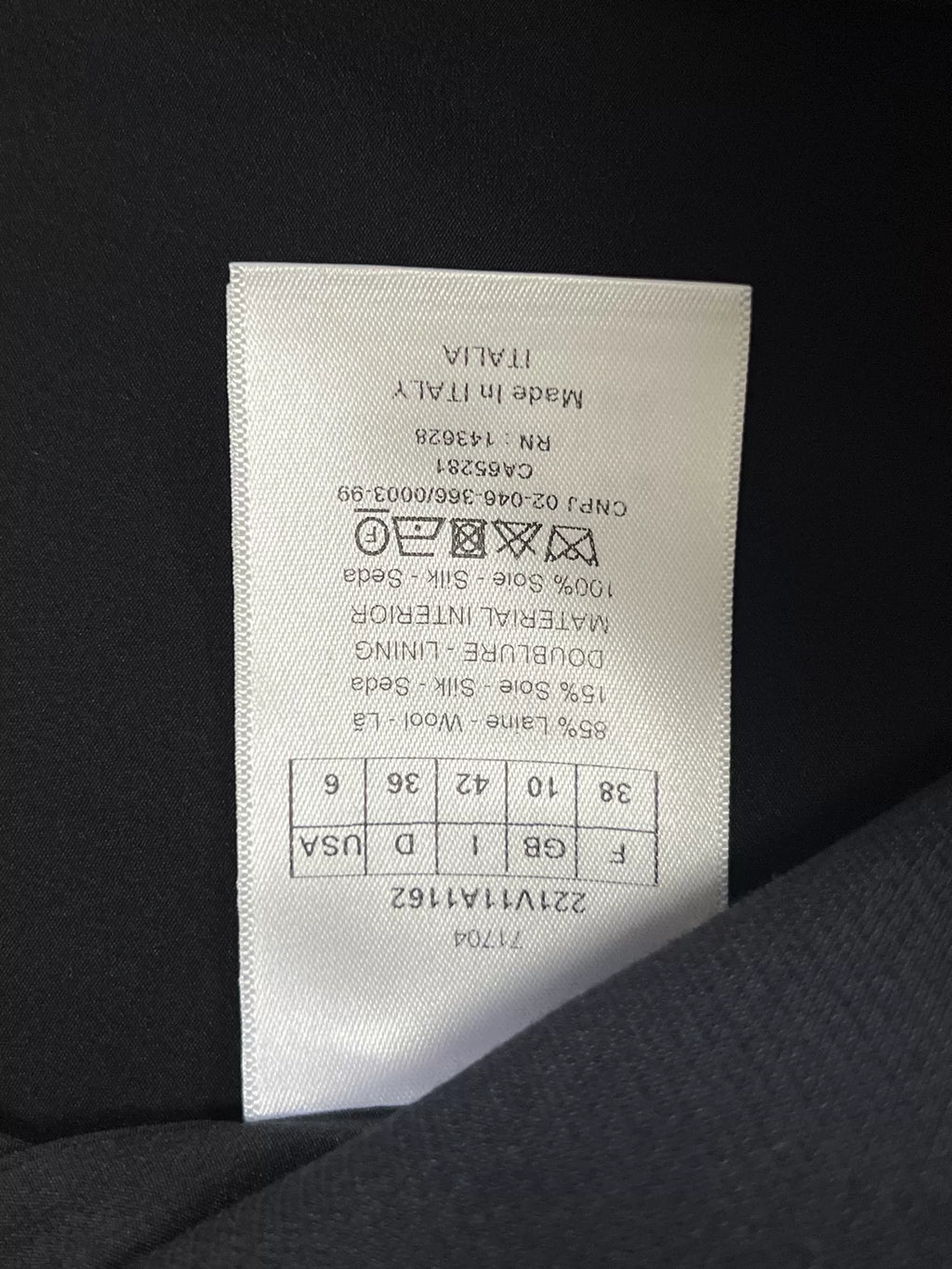 Dior V11 Double-Breasted Black Jacket