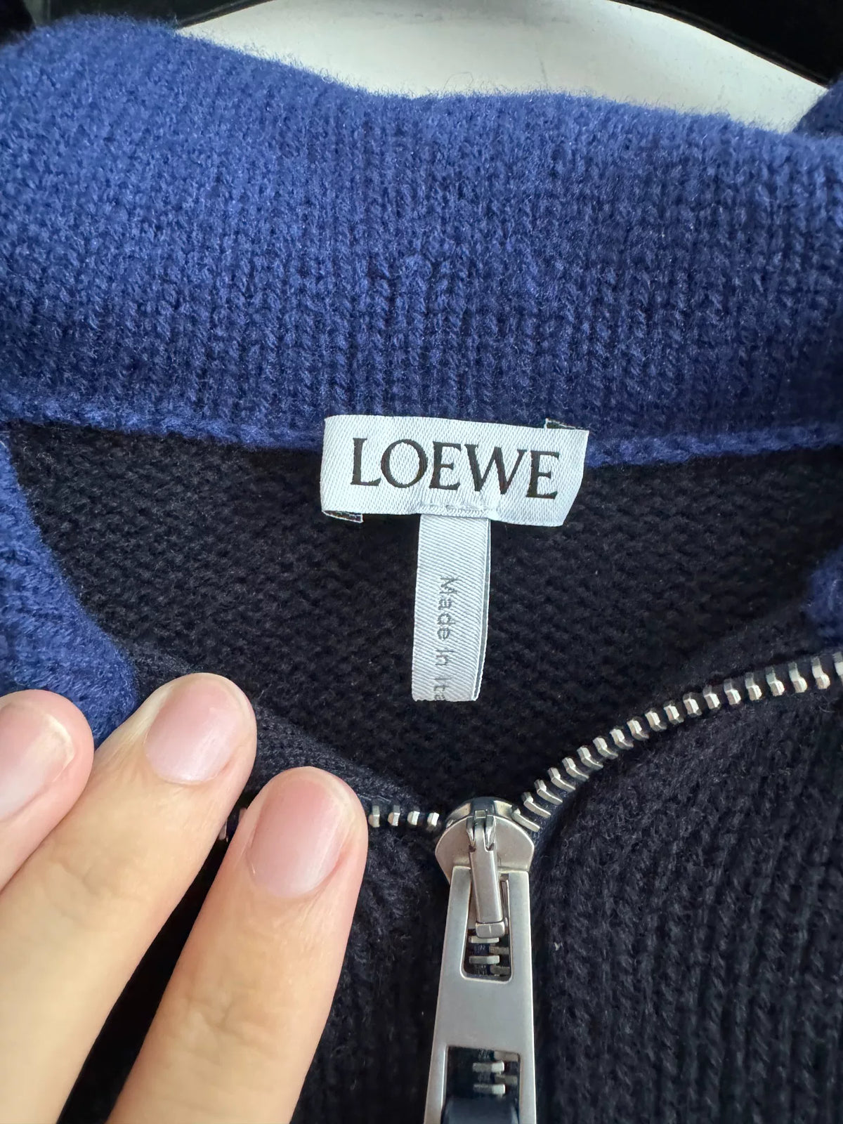 Loewe SS25 Zip Sailor Collar Sweater