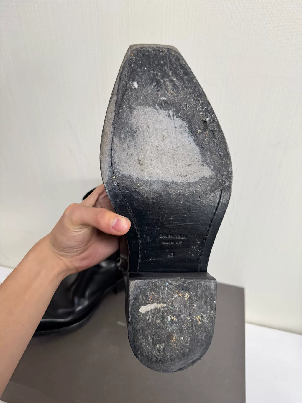 Balenciaga Santiago Square-Toe Chelsea Boots