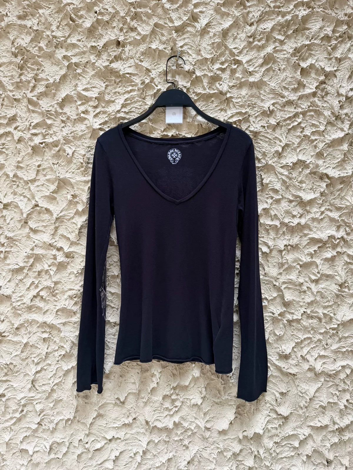 Chrome Hearts Vine Sword V-Neck Long Sleeve Top