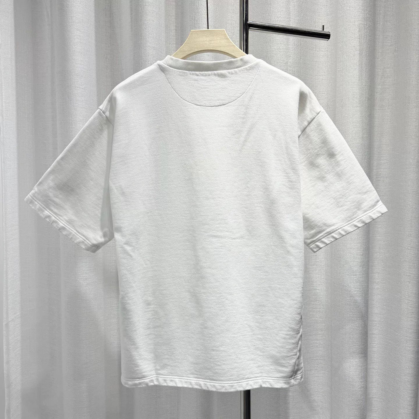 Prada Triangle Logo Cotton White Short Sleeve T-Shirt
