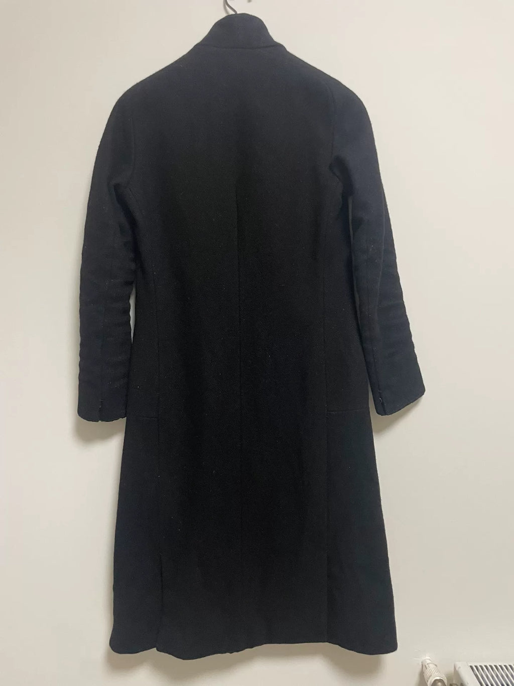 layer-0 W.H Black H-Shape Triple-Layer Wool Coat