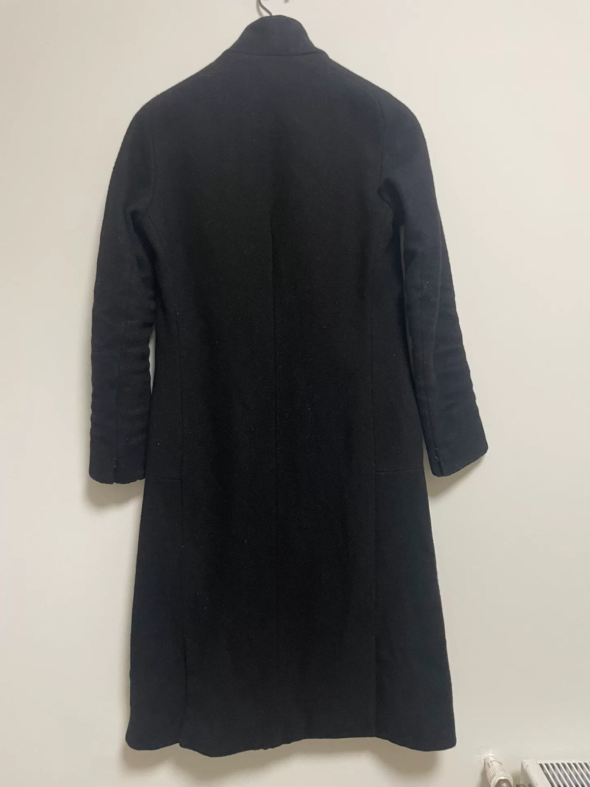 layer-0 W.H Black H-Shape Triple-Layer Wool Coat