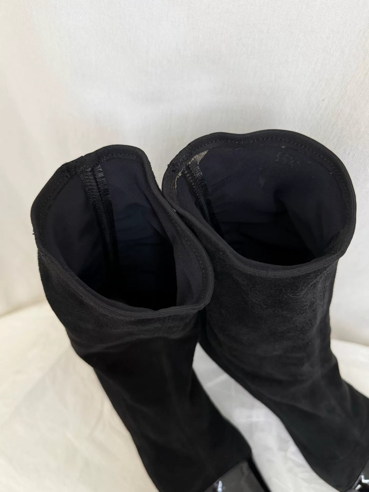 Chanel vintage stretch mid-calf boots