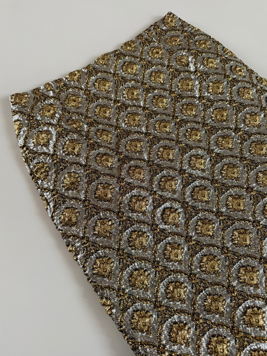 Dries van Noten Midi Gold Plaid Silk Skirt
