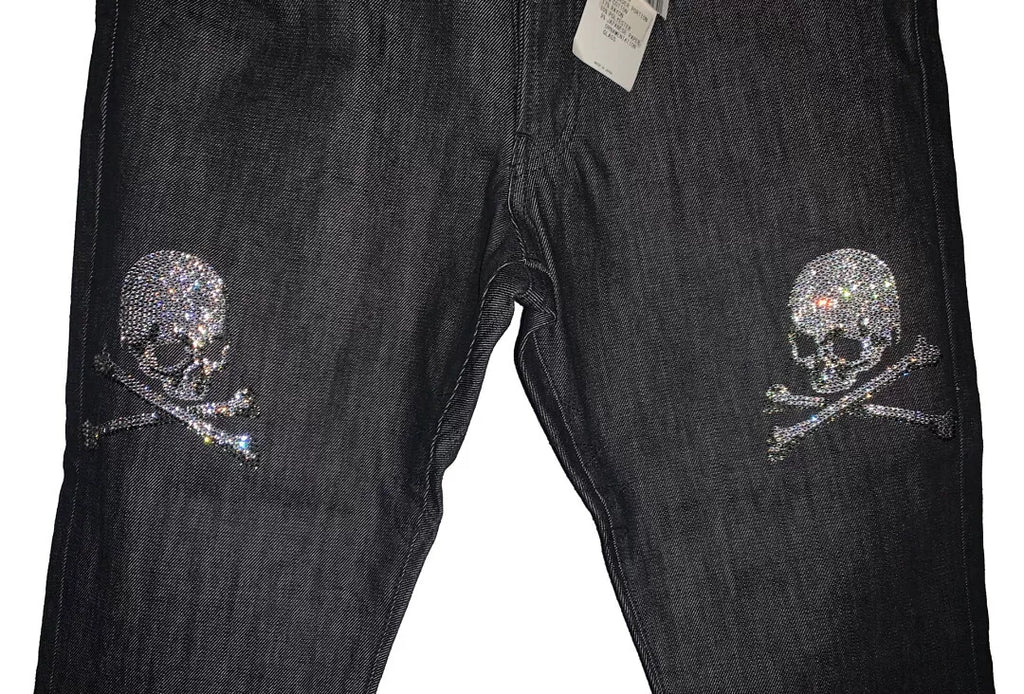 Mastermind Japan Rhinestone Mainline 14SS Gold Isetan On Jeans