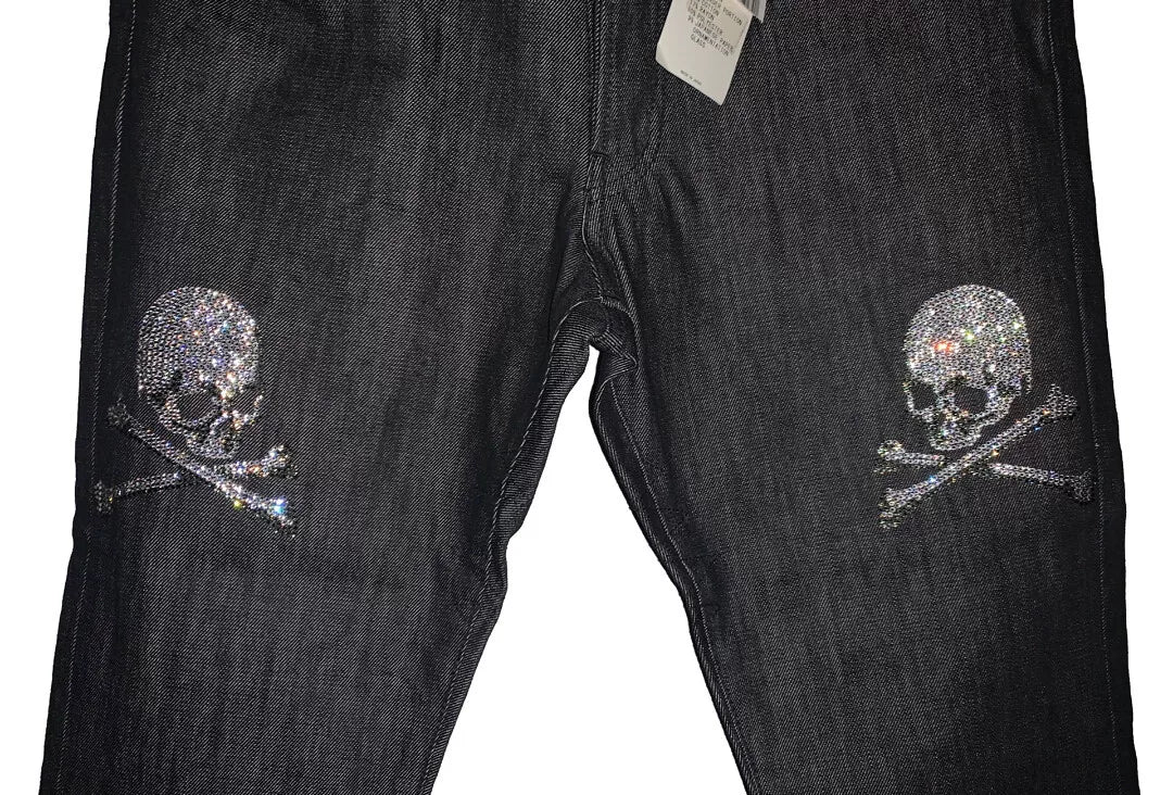 Mastermind Japan Rhinestone Mainline 14SS Gold Isetan On Jeans