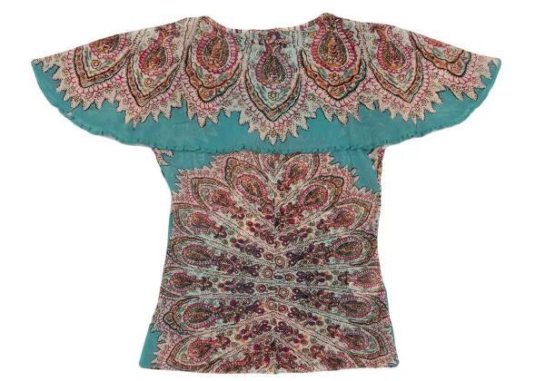 Jean Paul Gaultier Vintage Blue Floral Mesh Top