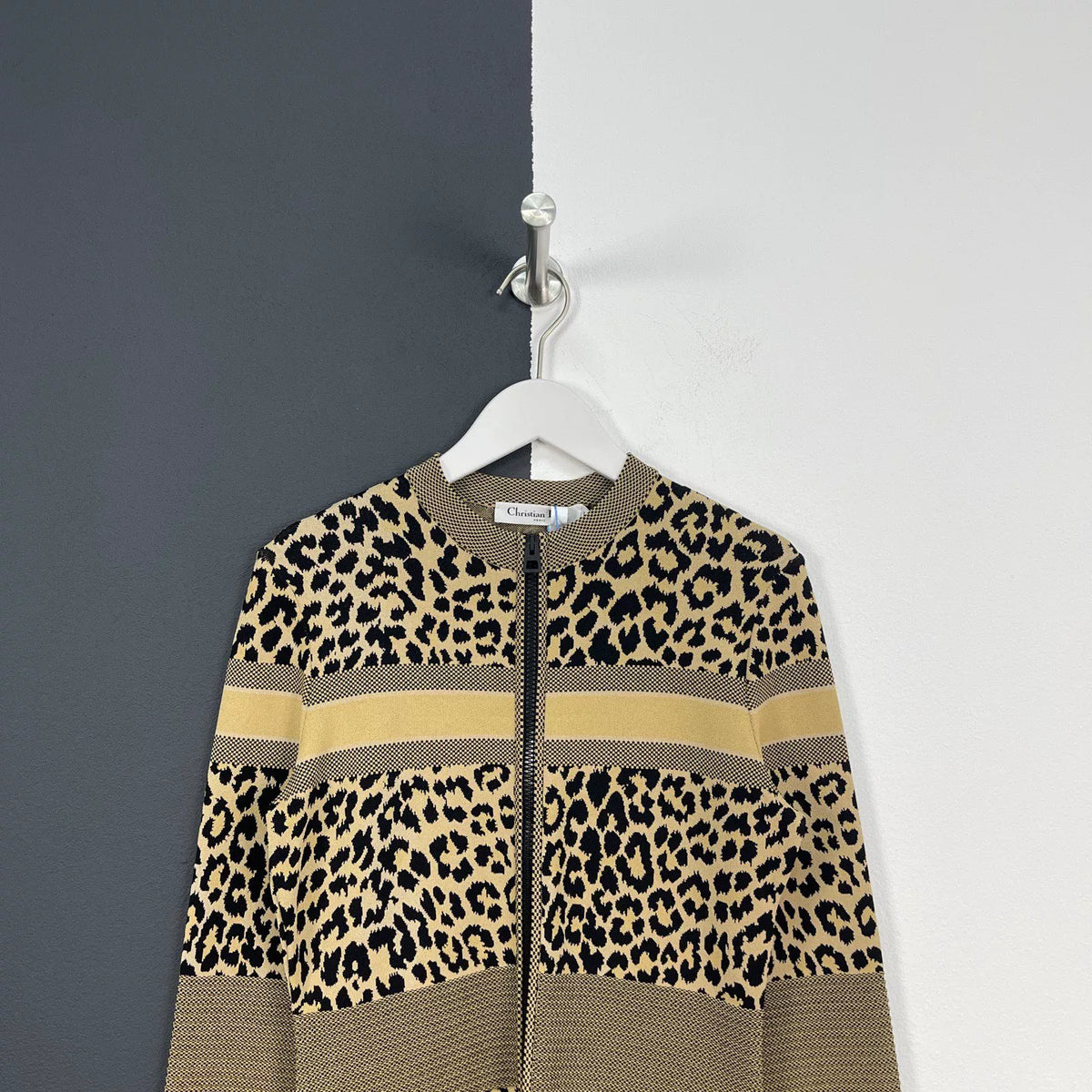 Dior Leopard Print Zipper Dress