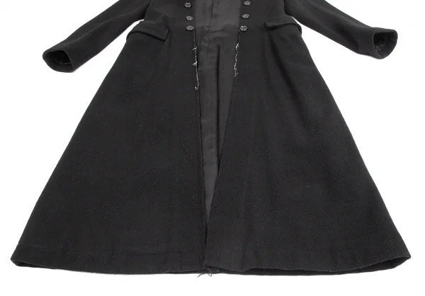 Comme Des Garçons Black Deconstructed Wool Coat