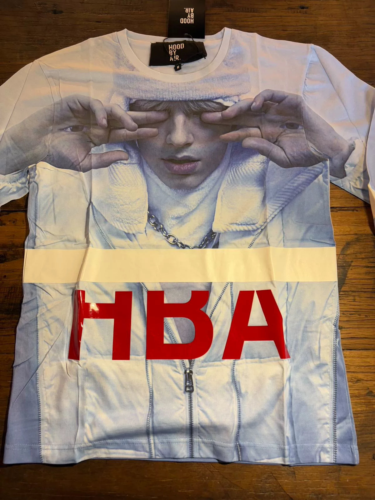 HBA Hood By Air FW15  Allover Seven Wonders Long Sleeve Cotton Tee