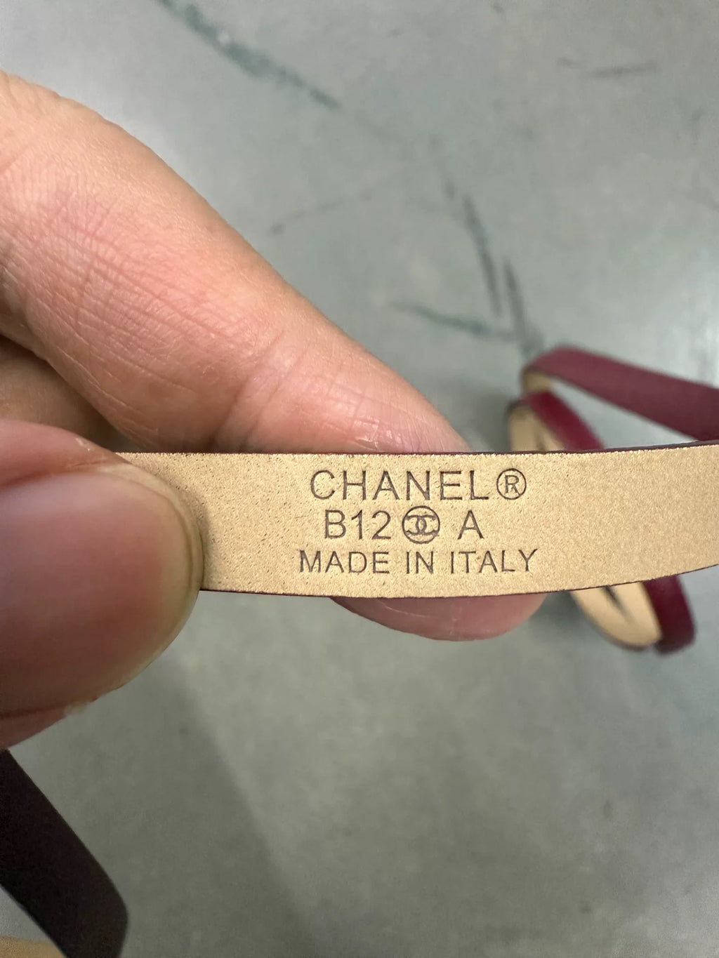 Chanel Red Cowhide Double C Jewelry Series Blet